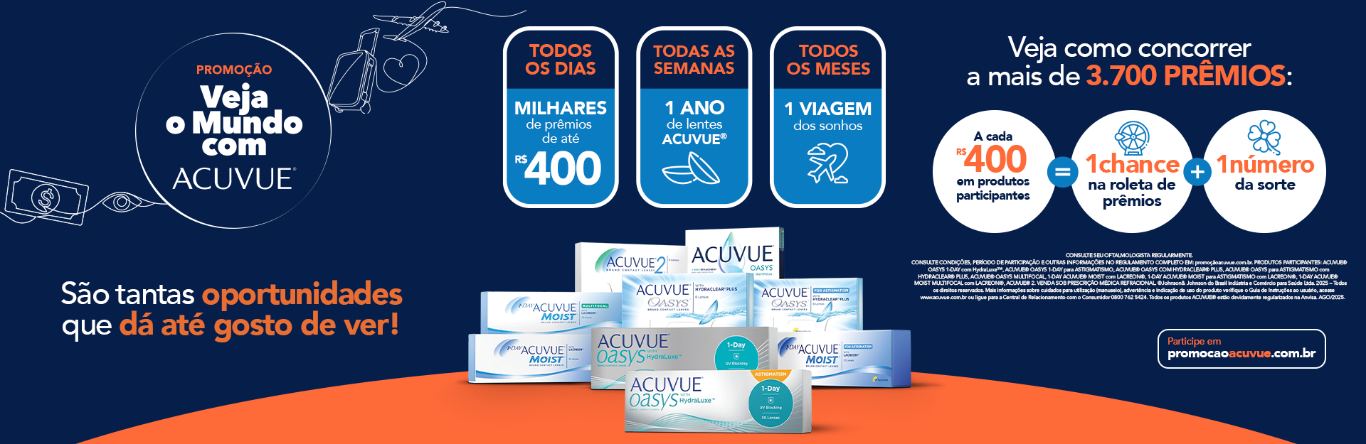 Banner promoção veja o mundo com Acuvue